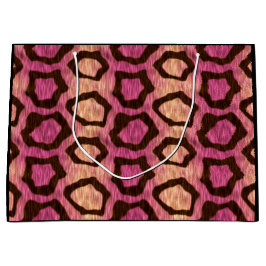 Sacola Para Presentes Grande Meow Pink Wild Gatinho Legal