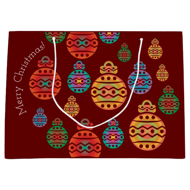 Sacola Para Presentes Grande Merry Christmas Gift Bag (Frente)