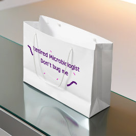 Sacola Para Presentes Grande Microbiólogo aposentado