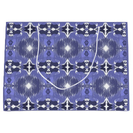 Sacola Para Presentes Grande Midnight Indigo Kaleidoscope 