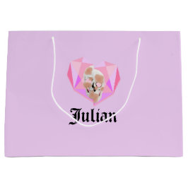 Sacola Para Presentes Grande Mikitiez dreamer skull tatuagem na praia rosa do a