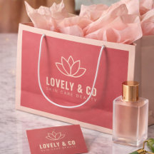 Minimalista Rosa Empoeirada e Saco de Presente de
