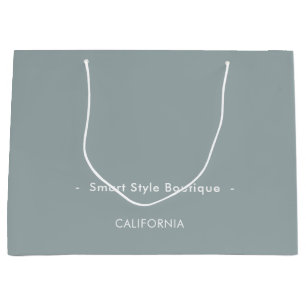 Sacola Para Presentes Grande Minúsculo luxo Boutique Dusty Blue