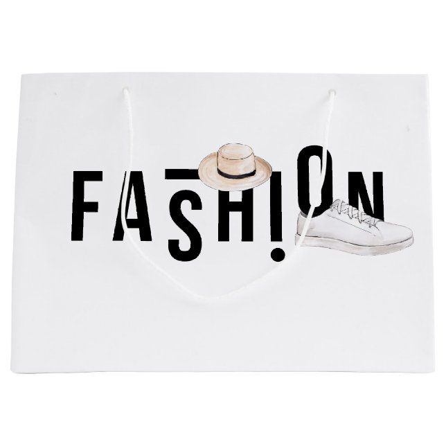 Sacola Para Presentes Grande Moda de Aquarela (Frente)