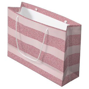 Sacola Para Presentes Grande Modelo brilhante de brilho Dourado Rosa moderno