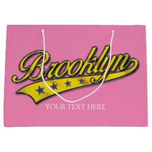 Sacola Para Presentes Grande Modelo de design Swoosh Gold Brooklyn