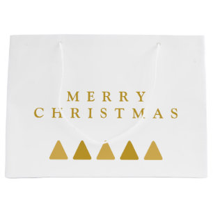 Sacola Para Presentes Grande Modelo de Natal Merry Árvores Minimalistas
