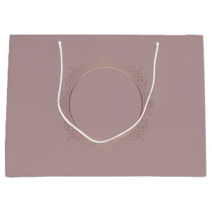 Sacola Para Presentes Grande Modelo personalizado elegante em rosa dourado