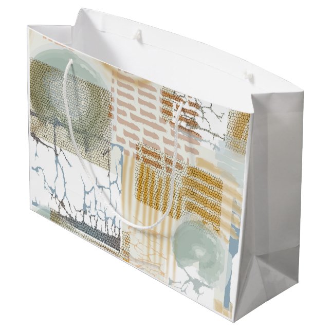 Sacola Para Presentes Grande Modern Abstract Pattern (Verso inclinado)