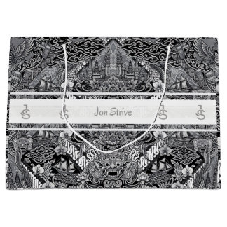 Sacola Para Presentes Grande Modern BATIK Pattern