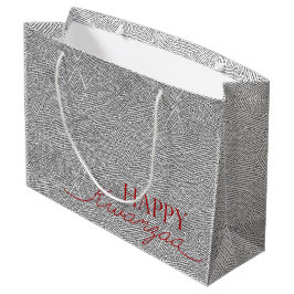 Sacola Para Presentes Grande Modern Happy Kwanzaa