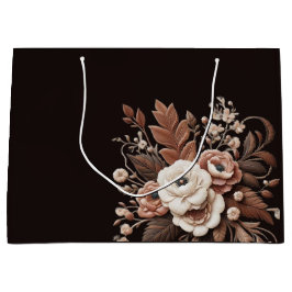 Sacola Para Presentes Grande Moderno Elegante País Ocidental - Floral