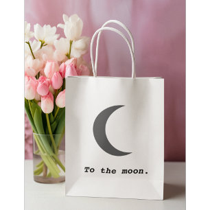 Sacola Para Presentes Grande Moderno Simples à Citação da Lua