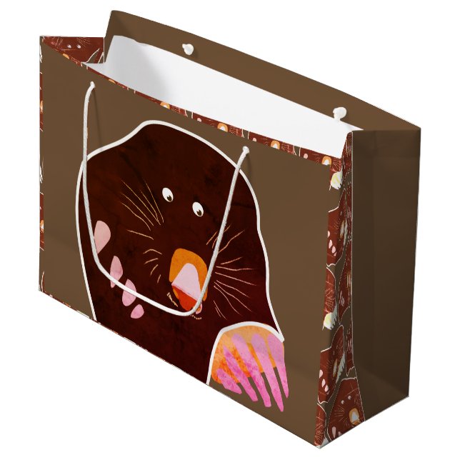 Sacola Para Presentes Grande Mole Custom Gift Bag (Frente inclinada)