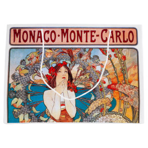 Sacola Para Presentes Grande Mônaco, Monte Carlo, Mucha