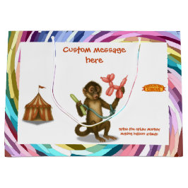 Sacola Para Presentes Grande Monkey making balloon animals