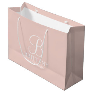 Sacola Para Presentes Grande Monograma e nome da Elegante Personalizada Bridesm