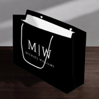 Monograma Moderno Minimalista Preto e Branco