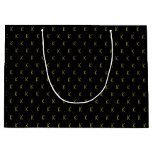 Monograma Preto e Dourado Minimalista