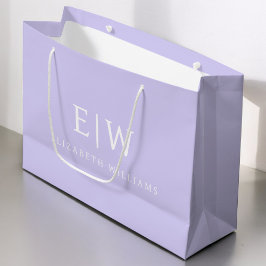 Sacola Para Presentes Grande Monograma Simples Profissional Elegante Minimalist