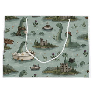 Sacola Para Presentes Grande Monstro do Lago Ness