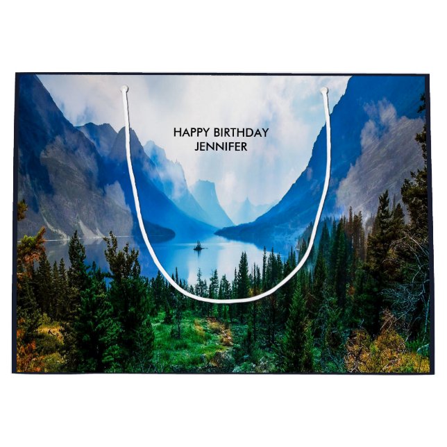 Sacola Para Presentes Grande Montanhas Russas do País Natureza Cênica (Frente)