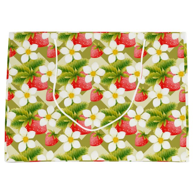 Sacola Para Presentes Grande Morango Gift Bag (Frente)