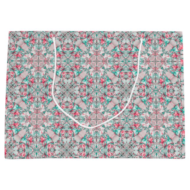 Sacola Para Presentes Grande Mosaico de Renda Celestial (Frente)
