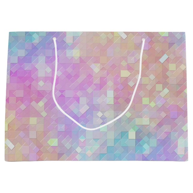 Sacola Para Presentes Grande mosaico holo sparkle: (Frente)