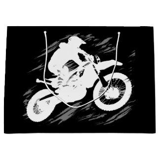 Sacola Para Presentes Grande Motocross Competitive Esporte Motocycle Racing