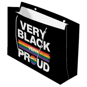 Sacola Para Presentes Grande Muito Preto Muito Orgulhoso Orgulho Preto Gay Orgu