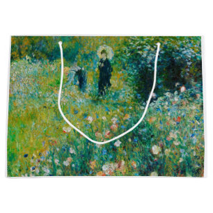 Sacola Para Presentes Grande Mulher com Parasol, Jardim, Renoir