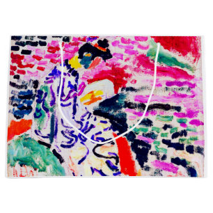 Sacola Para Presentes Grande Mulher Japonesa ao lado da Água, Matisse