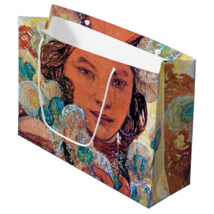 Sacola Para Presentes Grande Mulher Nativa Americana, Mucha