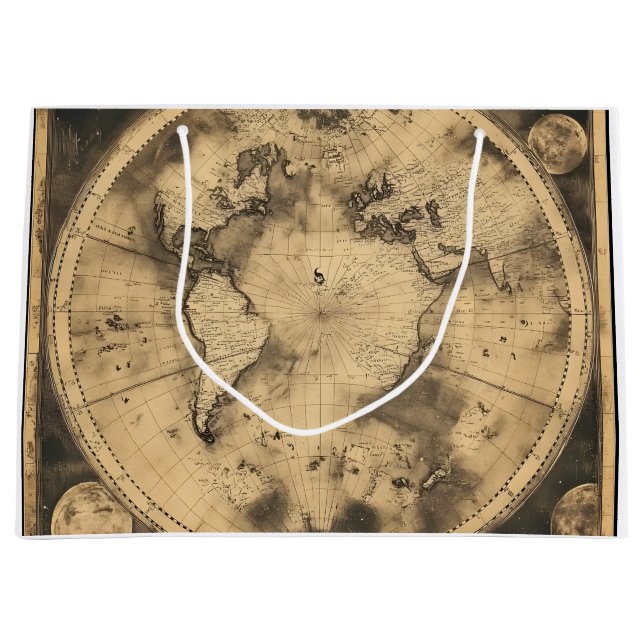 Sacola Para Presentes Grande Mundo Rustic Vintage (5) (Frente)