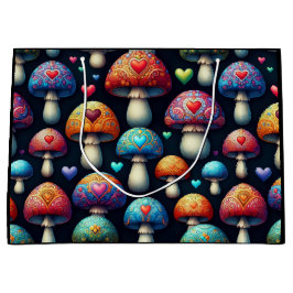 Sacola Para Presentes Grande Mushroom Love