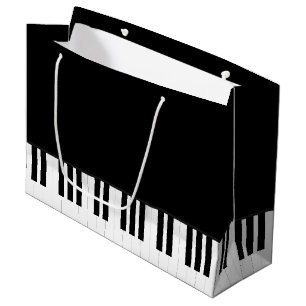 SACOLA PARA PRESENTES GRANDE MÚSICA DO PIANO