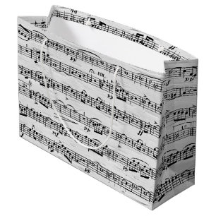Sacola Para Presentes Grande Música Folha na Árvore Birch