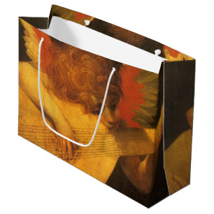 Sacola Para Presentes Grande Músico Anjo Tocando Alaúde por Rosso Fiorentino