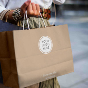 Sacola Para Presentes Grande Na moda de negócios de logotipo corporativo