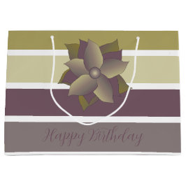 Sacola Para Presentes Grande Na moda Modern Stripe