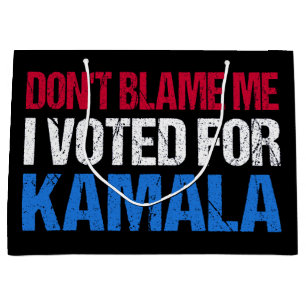 Sacola Para Presentes Grande Não me culpes, votei em Kamala