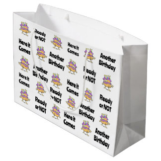 Sacola Para Presentes Grande Não Preparado Para Um Saco De Presente De Aniversá