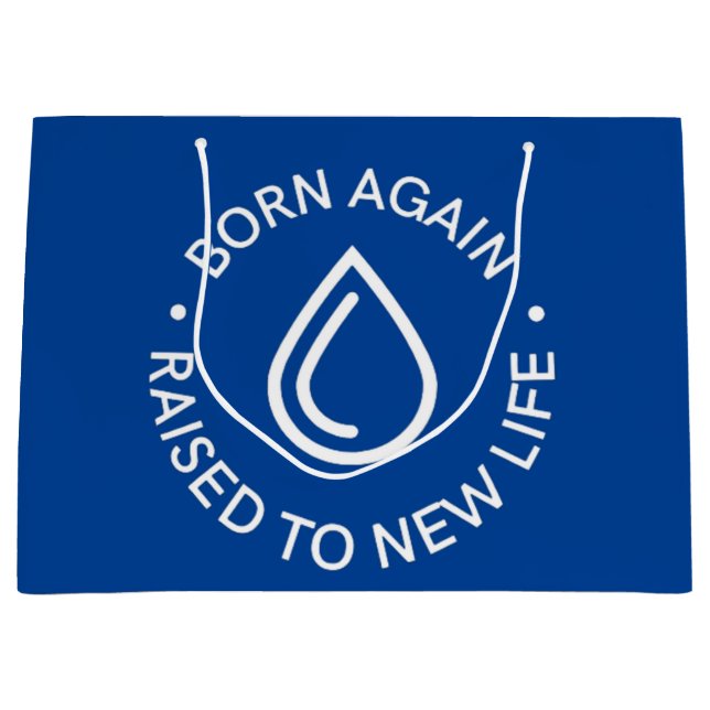 Sacola Para Presentes Grande Nascer Novamente Baptism Gift Bag (Frente)