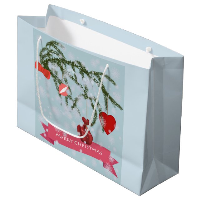 Sacola Para Presentes Grande Natal (Frente inclinada)