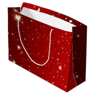 Sacola Para Presentes Grande Natal Antigo, Estrelas Brilhantes na Galáxia Verme