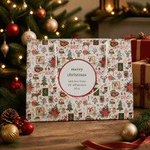 Natal com Selo de Correio Vintage Personalizado