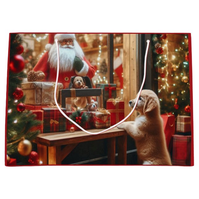 Sacola Para Presentes Grande Natal e Desejos (Frente)