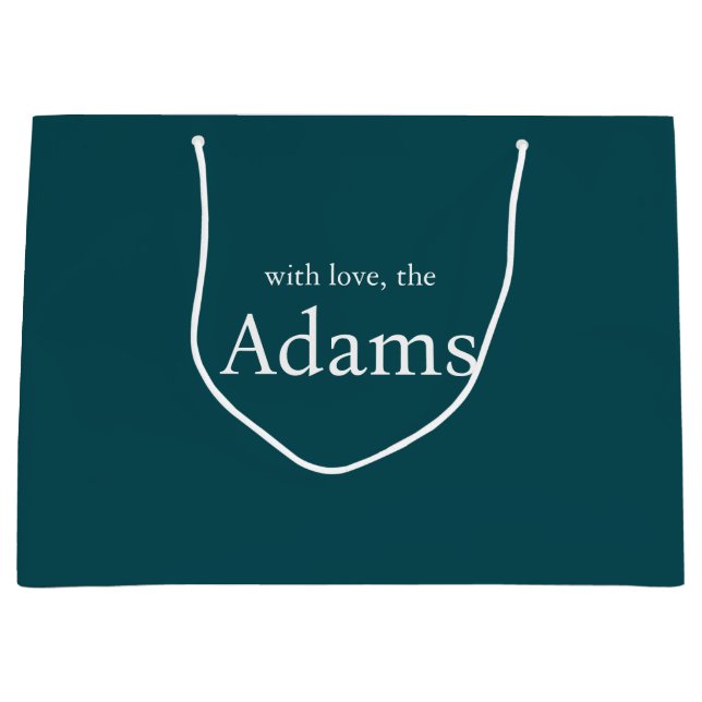 Sacola Para Presentes Grande Natal elegante | Casal moderno de entretenimento (Frente)