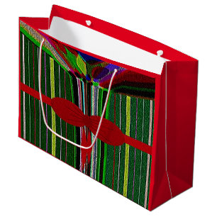 Sacola Para Presentes Grande "Natal em julho" Grande Saco Glossy Gift